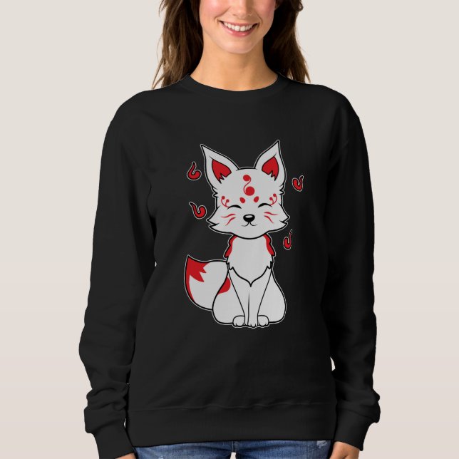 Camiseta Fox Kitsune Kami Inari Kawaii Mask (Frente)