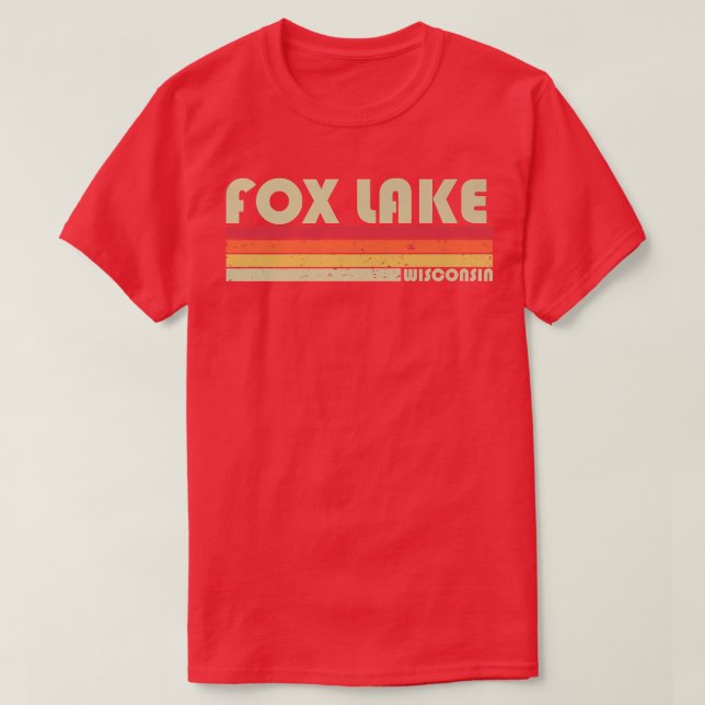 Camiseta FOX LAKE WISCONSIN Campanha de Pesca Engraçada Sum (Frente do Design)