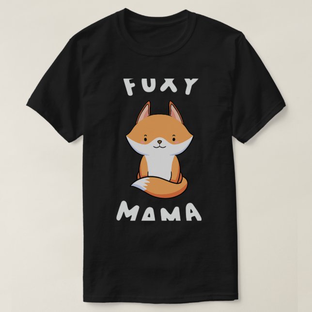 Camiseta Fox Lover Foxy Mama Engraçada Dizendo Para A Mãe F (Frente do Design)