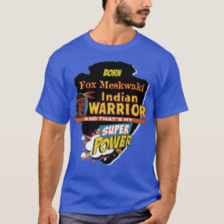 Camiseta Fox Meskwaki Nascer Indígena Nativo Americano com 