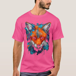 Camiseta Fox Music Art Fones de ouvido Animal Fox