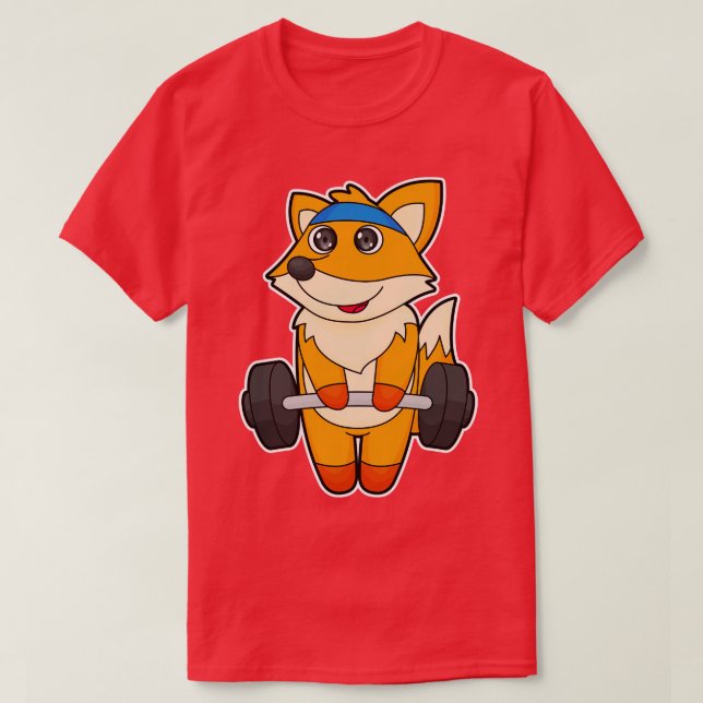 Camiseta Fox na Malhação com Barbell (Frente do Design)