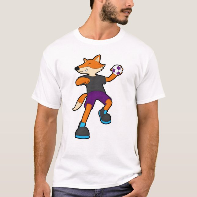 Camiseta Fox no jogador de Handball com Handball (Frente)