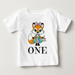 Camiseta Fox One Today primeiro aniversario Gingham Dress W