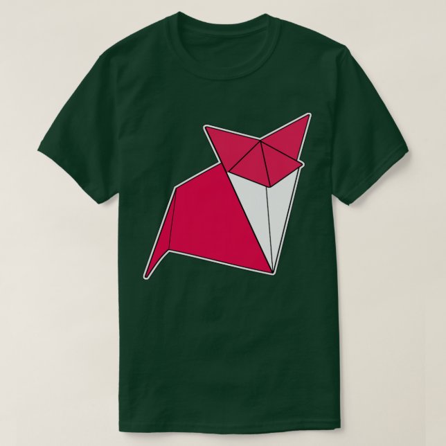 Camiseta Fox Origami Sticker Design (Frente do Design)