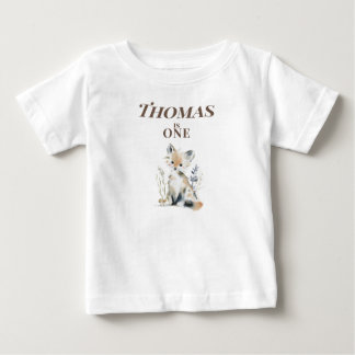Camiseta Fox Personalizado de 1º Aniversário