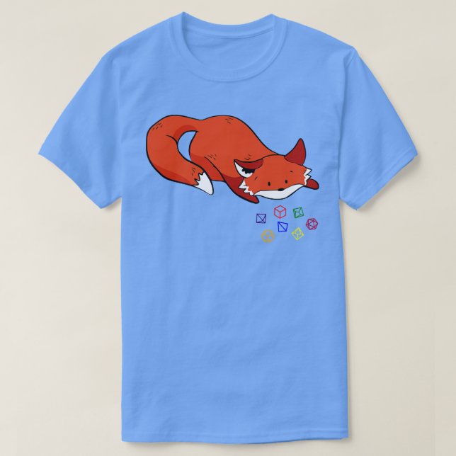 Camiseta Fox Player Com Dice Polidedral (Frente do Design)
