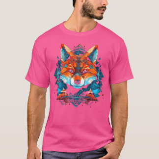 Camiseta Fox Polygon Animal Art Fox