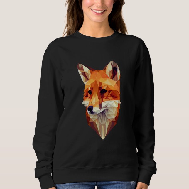 Camiseta Fox Polygon Wild Animal Wildlife Zookeeper Geometr (Frente)