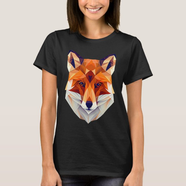 Camiseta Fox Polygon Wildlife Zookeeper Geomet (Frente)