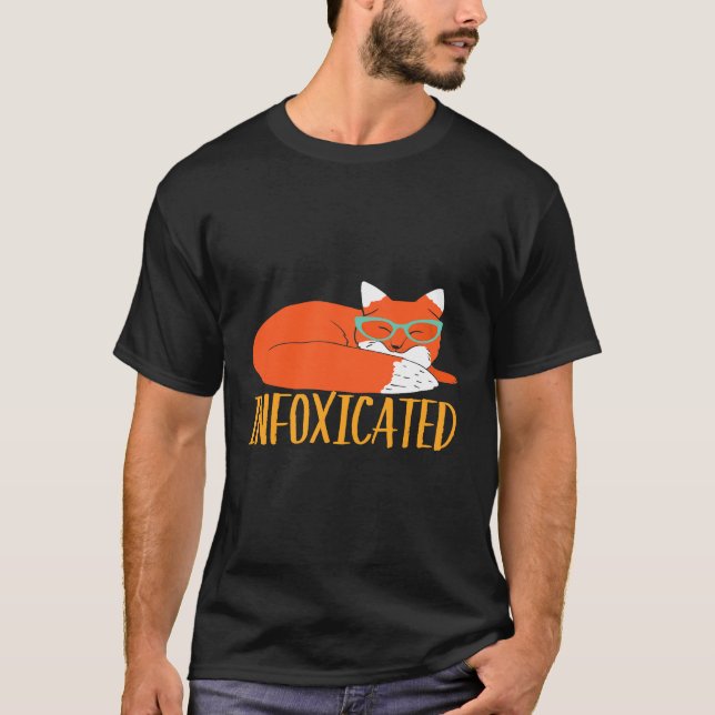 Camiseta Fox Pun Infoxicado Para O Bebado E Desperdiçado (Frente)