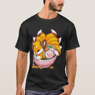 Camiseta Fox Ramen Japonês Noodles Cute Kawaii Anime G