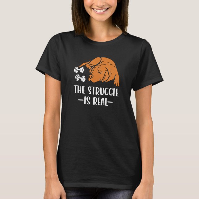 Camiseta Fox Red Lab Exercise The Struggle is Real Labrador (Frente)