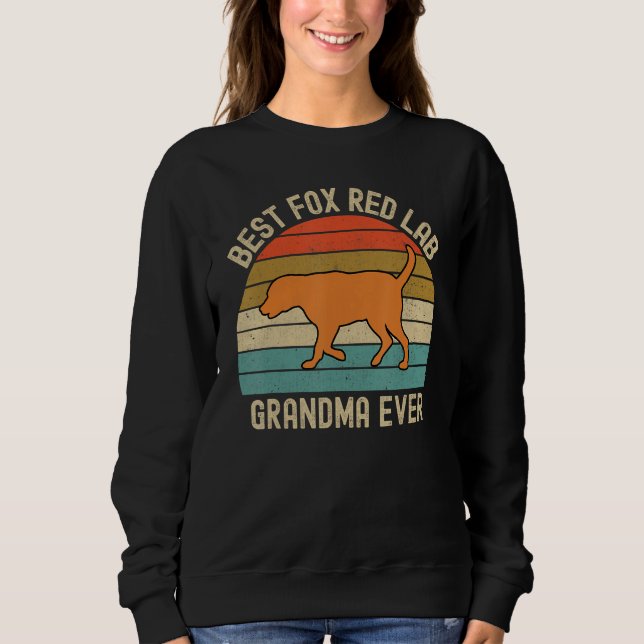 Camiseta Fox Red Lab Grandma Best Ever Labrador Retriever (Frente)