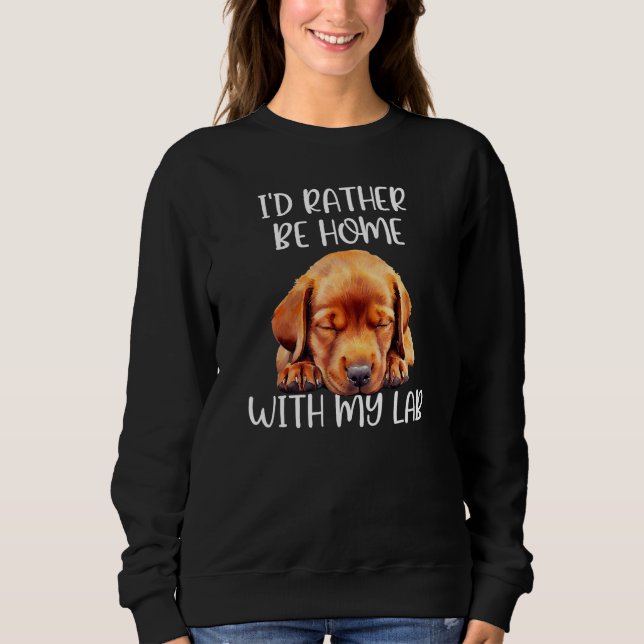 Camiseta Fox Red Lab Mom Dad I d Rather be Home Labrador Re (Frente)