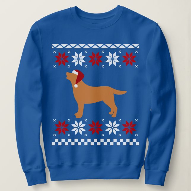 Camiseta Fox Red Labrador Silhouette Papais noeis Natal (Frente do Design)