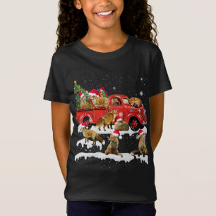 Camiseta Fox Riding Red Truck Feliz Natal X mas Ugly Gi