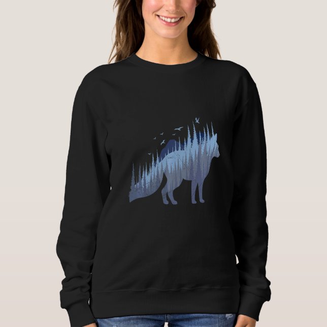 Camiseta Fox silhouette fox forest hunter  2 (Frente)