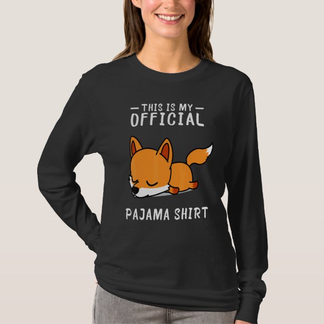 Camiseta Fox Sleep pijamas Pajama Sleepover (Frente)
