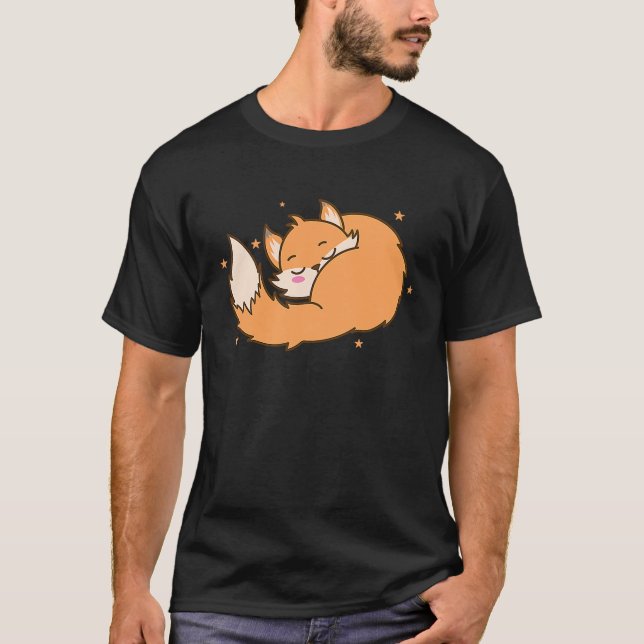 Camiseta Fox sonhando Animal Nature Environment red Fox (Frente)