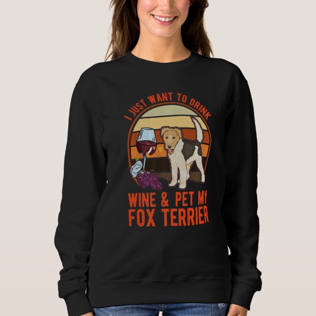 Camiseta Fox Terrier And Wine Wire Fox Terrier (Frente)