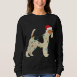 Camiseta Fox Terrier Christmas Lights Santa Hog Xm<br><div class="desc">Fox Terrier Natal Luz Santa Hat Dog Xmas Gift</div>