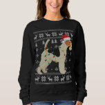Camiseta Fox Terrier Christmas Ugly Lights Santa Hat D<br><div class="desc">Fio Fox Terrier Christmas Ugly Lights Santa Hat Dog Xmas</div>
