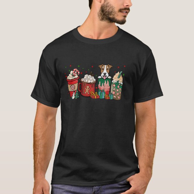 Camiseta Fox Terrier Coffee Café Xmas Winter (Frente)