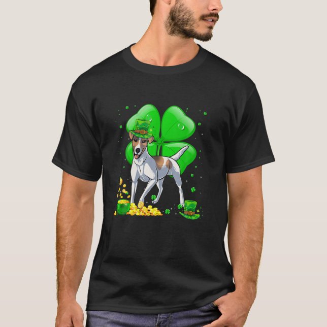 Camiseta Fox Terrier Dog Lucky Charm Rua. (Frente)