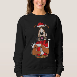 Camiseta Fox Terrier Dog Papais noeis Eu Amo Mamãe Tatuagem