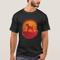 Fox Terrier Dog Retro Sunset