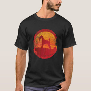 Camiseta Fox Terrier Dog Retro Sunset