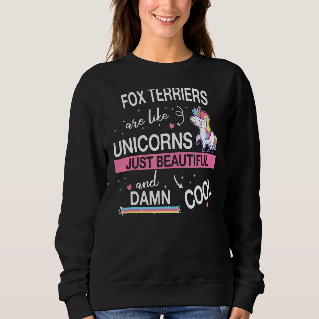 Camiseta Fox Terrier Dog Unicorn (Frente)