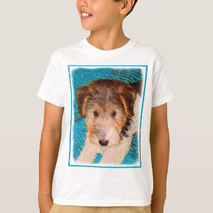 Camiseta Fox Terrier Puppy Painting - Arte Original De Cão