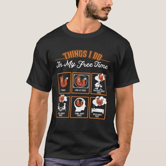 Camiseta Fox Things I do in my free time Red Fox (Frente)