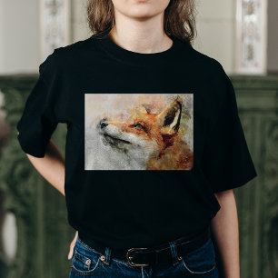 Camiseta Fox Watercolor Retrato 01