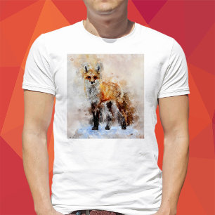 Camiseta Fox Watercolor Retrato 02