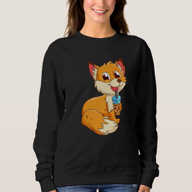 Camiseta Fox with bubbel tea bubbeltea fox children  1 (Frente)