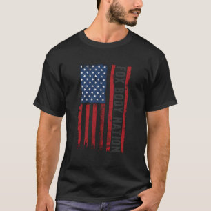 Camiseta Foxbody American Flag Stang Muscular Car