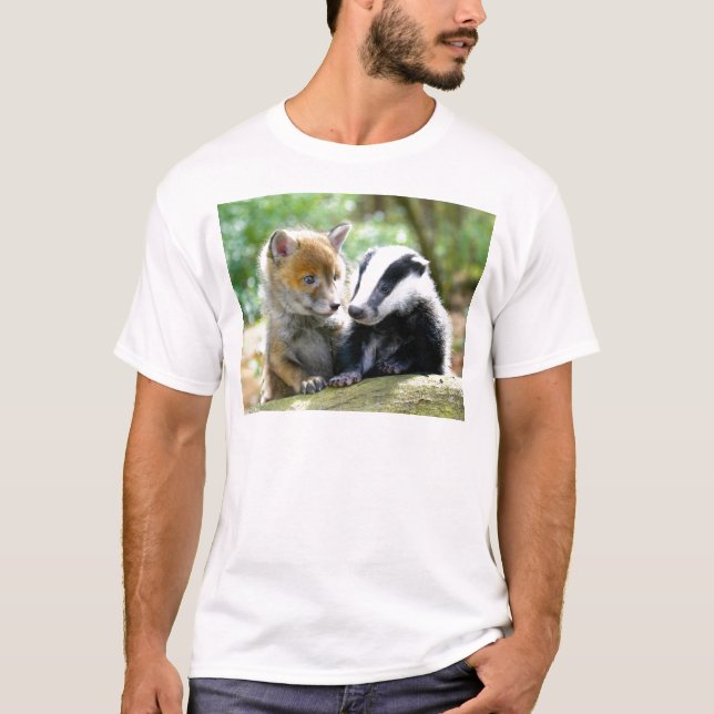 Camiseta Foxcub e Badger Cute! (Frente)