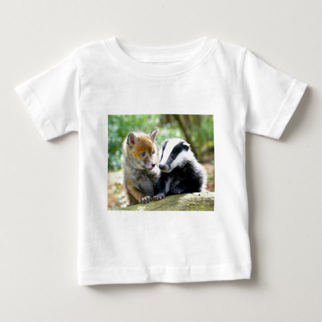 Camiseta Foxcub e Badger Cute! (Frente)