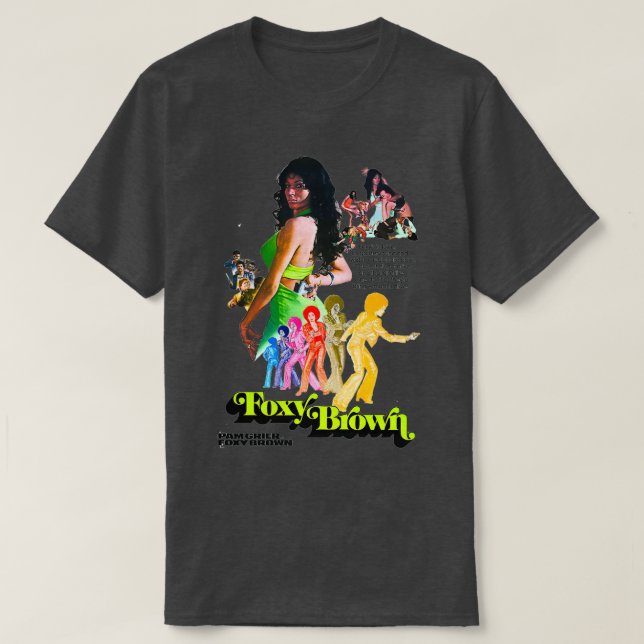 Camiseta Foxy Blaxploitation 1974 (Frente do Design)