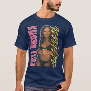 Camiseta Foxy Brown 90s Design do ventilador retrô
