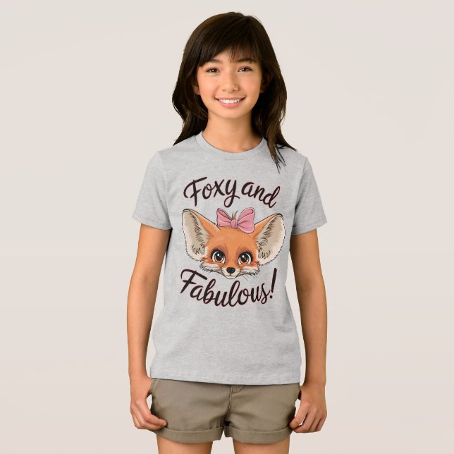 Camiseta Foxy e Fabuloso Fênico Fennec Fox (Frente Completa)