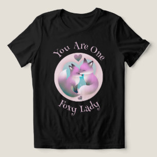 Camiseta Foxy Lady   Namorados de beijos do Casal Raposa Pr