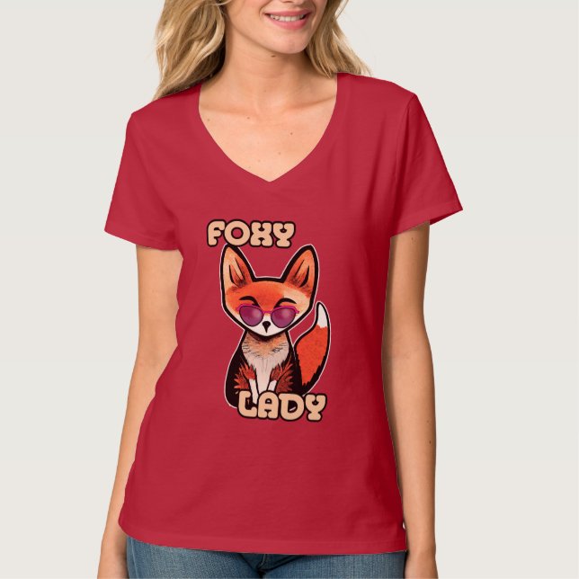 Camiseta Foxy Lady | Raposa-branca (Frente)