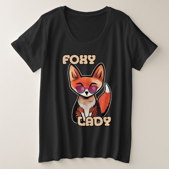Camiseta Foxy Lady | Raposa-branca (Frente do Design)
