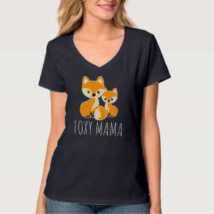 Camiseta FOXY MAMA Engraçado Mãe Cita Mãe Raposa Mãe Raposa