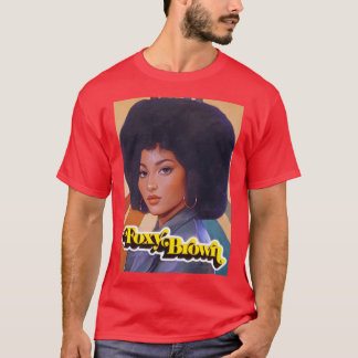 Camiseta Foy marrom também conhecida como Pam Grier garota