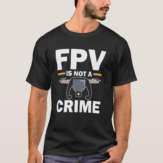 Camiseta FPV Não é Crime Tech Freedom Flight Squad (Frente)
